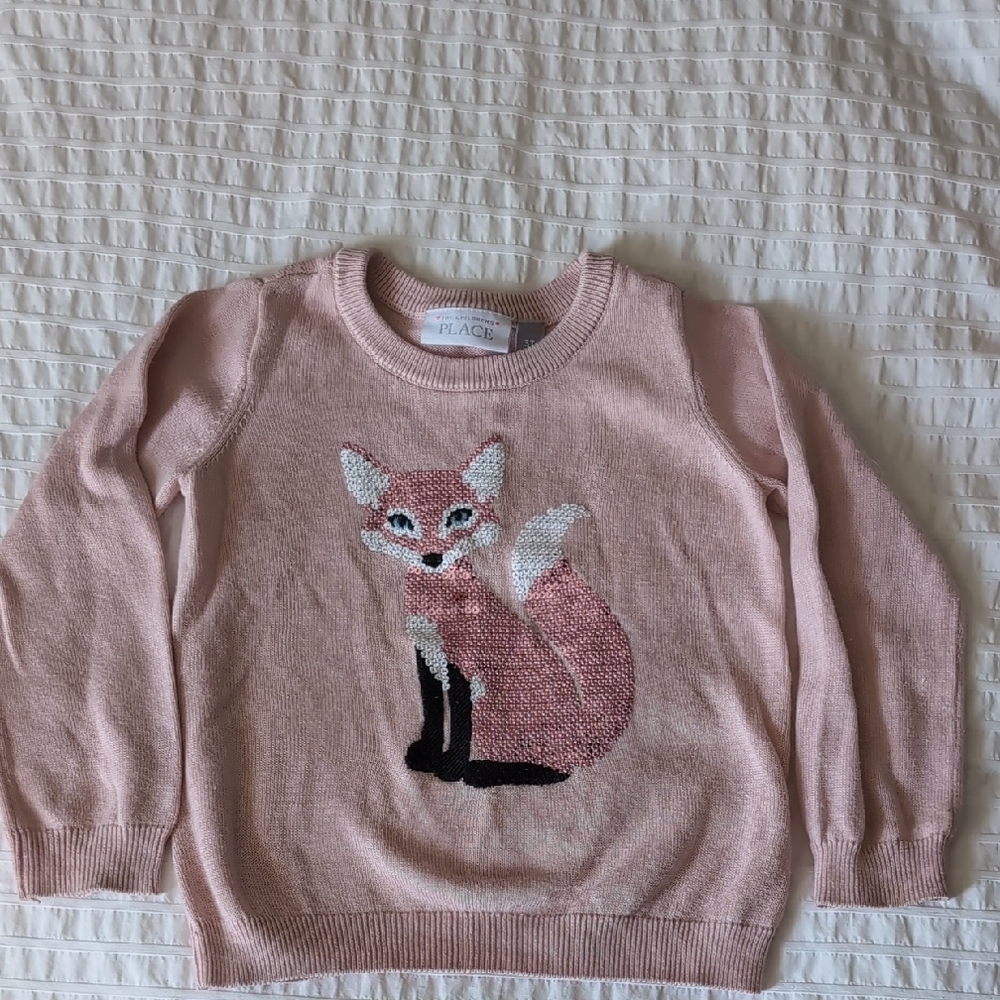 🩷 Girls Sequin Fox Sweater